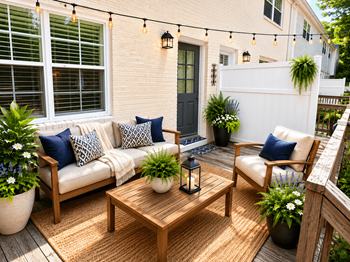 Large private patios and decks